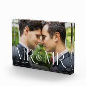 新婚ギフトカップル写真モダン記念Mr. フォトブロック (右)