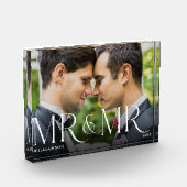 新婚ギフトカップル写真モダン記念Mr. フォトブロック (左)