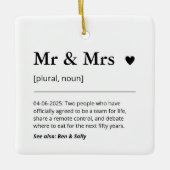 新婚ギフト写真の記念結婚品 セラミックオーナメント (正面)