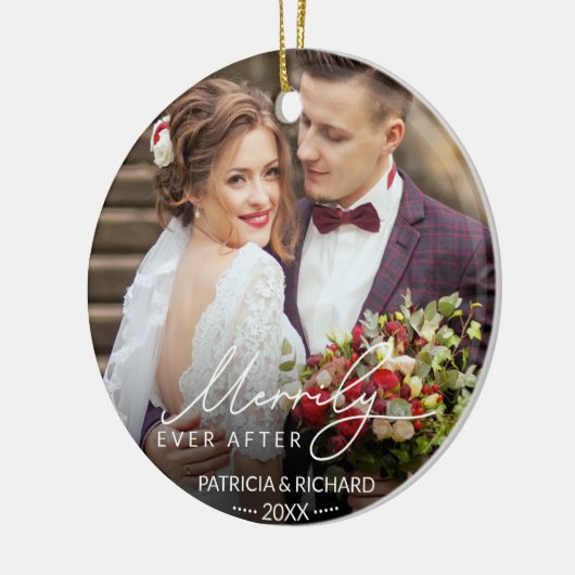 新婚クリスマスのあとずっと楽しく セラミックオーナメント (左)