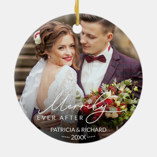 新婚クリスマスのあとずっと楽しく セラミックオーナメント (裏面)