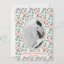 新婚クリスマスカードグランドミレニアルパターン