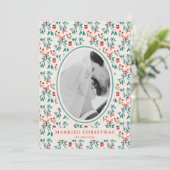 新婚クリスマスカード グランドミレニアルパターン 招待状 (スタンド正面)