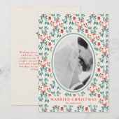 新婚クリスマスカード グランドミレニアルパターン 招待状 (正面/裏面)