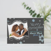 新婚クリスマスフォトカード 招待状 (スタンド正面)