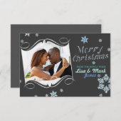新婚クリスマスフォトカード 招待状 (正面/裏面)