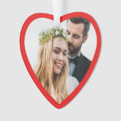 新婚クリスマスフォトレッド オーナメント (正面)