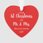 新婚クリスマスフォトレッド オーナメント (裏面)