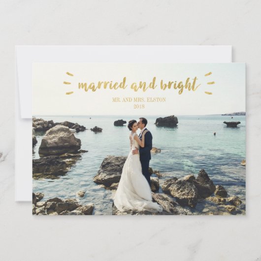 新婚クリスマス写真カード, 結婚, 休日 シーズンカード (正面)