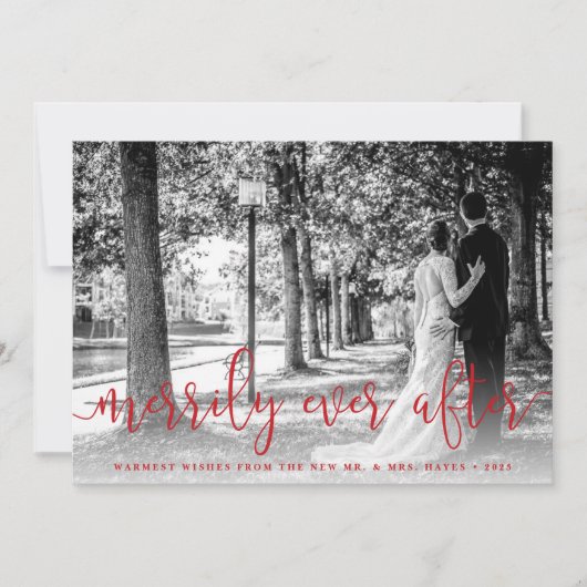 新婚クリスマス写真カード（裏面にお礼メッセージ） シーズンカード (正面)