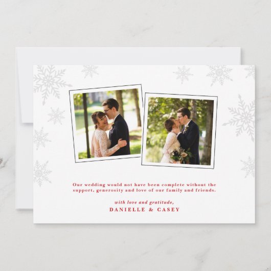 新婚クリスマス写真カード(裏面にお礼メッセージ) シーズンカード (裏面)