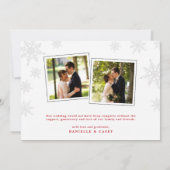 新婚クリスマス写真カード(裏面サンクスメッセージ付き) シーズンカード (裏面)