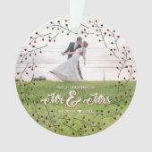 新婚クリスマス初日ホリーさんの写真 オーナメント (正面)