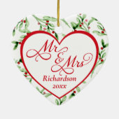 新婚クリスマス夫妻 セラミックオーナメント (裏面)