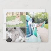 新婚クリスマス結婚した明るい写真の休日 シーズンカード (裏面)