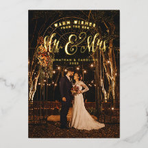 新婚クリスマス Mr. and Mrs. 1 枚の写真で温かい願い