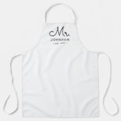 新婚グルームホワパーソナライズされたイト エプロン (正面)