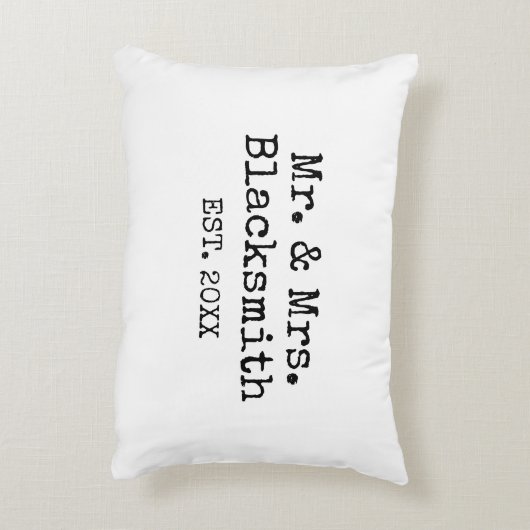 新婚タイプライターシンプルタイポグラフィ アクセントクッション (裏面(縦))