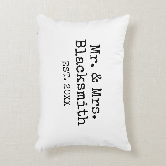 新婚タイプライターシンプルタイポグラフィ アクセントクッション (正面(垂直))