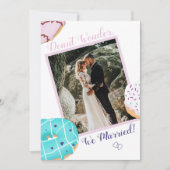 新婚ドーナツ 2枚の写真 結婚発表 シーズンカード (正面)
