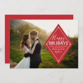 新婚ハッピーホリデーズダイヤモンドフォトカード シーズンカード (正面/裏面)
