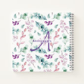 新婚バケットリストかわいらし植物学フローラ ノートブック (裏面)