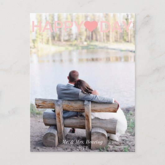 新婚バレンタインデーのカード写真ポストカード シーズンポストカード (正面)