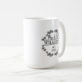 新婚パーソナライズされた夫妻 コーヒーマグカップ (正面右)