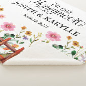 新婚パーソナライズされた者のためのハネムーン毛布 シェルパブランケット (3/4)