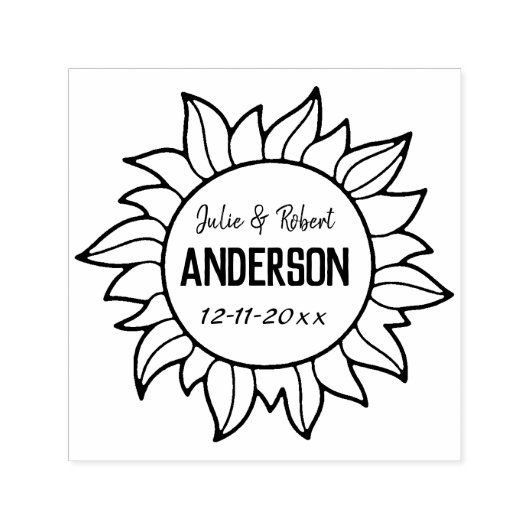 新婚パーソナライズされた者の日結婚印 セルフインキングスタンプ (デザイン)