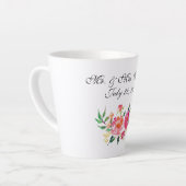 新婚パーソナライズされた者 カフェラテマグ (左アングル)