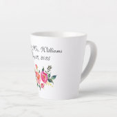 新婚パーソナライズされた者 カフェラテマグ (右アングル)