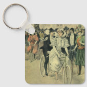 新婚ビクトリアン結婚自転車 キーホルダー (正面)