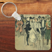 新婚ビクトリアン結婚自転車 キーホルダー (正面)