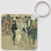 新婚ビクトリアン結婚自転車 キーホルダー (裏面)