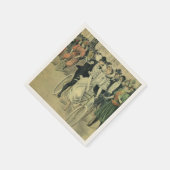 新婚ビクトリアン結婚自転車 スタンダードカクテルナプキン (角)