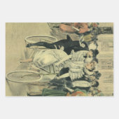 新婚ビクトリアン結婚自転車 ラッピングペーパーシート (正面)