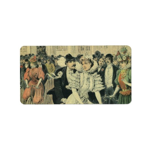 新婚ビクトリアン結婚自転車 ラベル (正面)