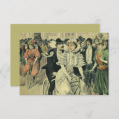 新婚ビクトリアン結婚自転車 出欠カード (正面/裏面)