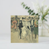 新婚ビクトリアン結婚自転車 招待状 (スタンド正面)