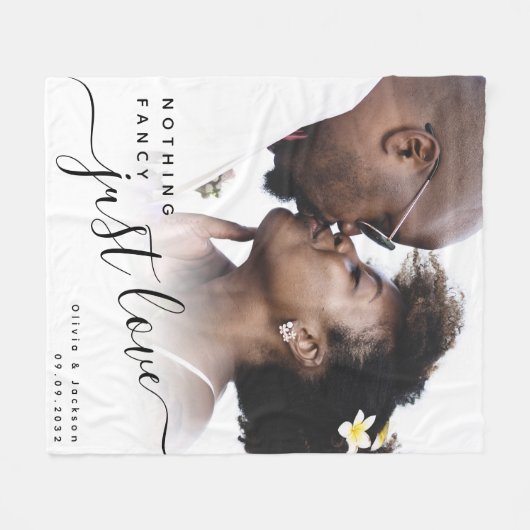 新婚ファンシー者を愛するものはない フリースブランケット (正面(横))