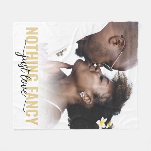 新婚ファンシー者を愛するものはない フリースブランケット (正面(横))