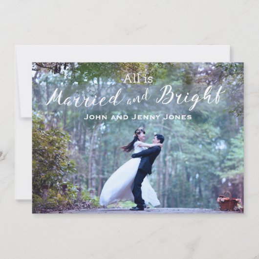 新婚ファースト結婚したクリスマス 招待状 (正面)