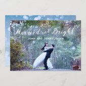 新婚ファースト結婚したクリスマス 招待状 (正面/裏面)