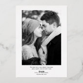 新婚フォイル・ホリ氏としての私たちの最初のクリスマス 箔シーズンカード (裏面)