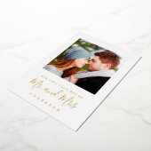 新婚フォイル・ホリ氏としての私たちの最初のクリスマス 箔シーズンカード (回転した状態)