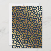 新婚フォトクリスマスブルー金ゴールド シーズンカード (裏面)