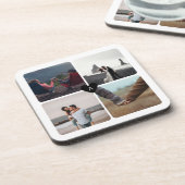 新婚フォトコラージュとモノグラム コースター (左側)