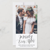 新婚フォトスクリプトの後に楽しくエレガントなる シーズンカード (正面)