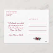 新婚フローラメリー結婚したリー写真クリスマス シーズンポストカード (裏面)